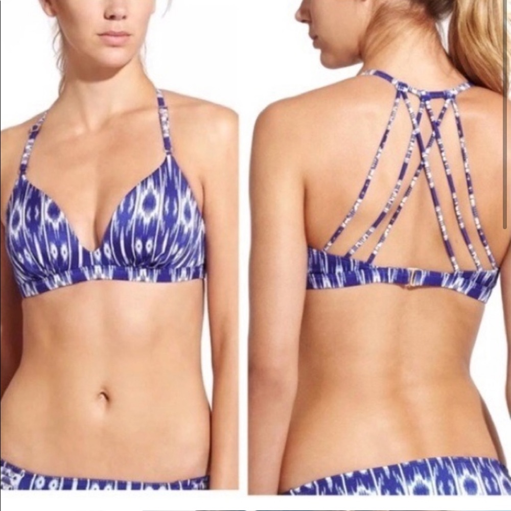 Athleta Bikini Small top Medium bottom Ikat print